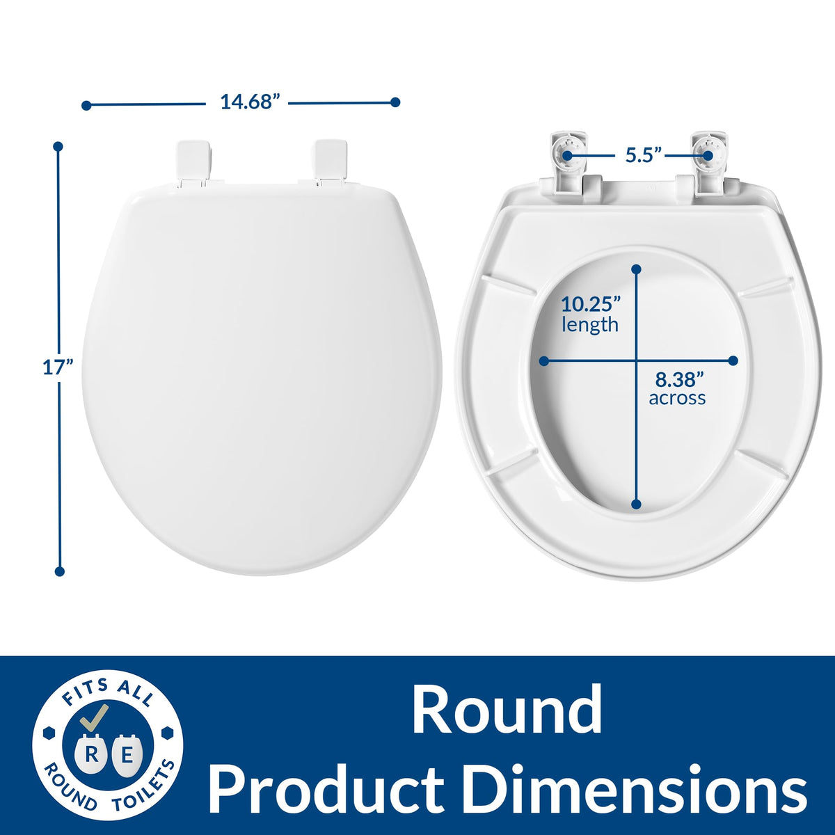 Bemis 730SLEC easy-clean quick-release hinges shown for maintenance.