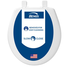 Bemis 730SLEC round seat with slow-close lid for quiet operation.