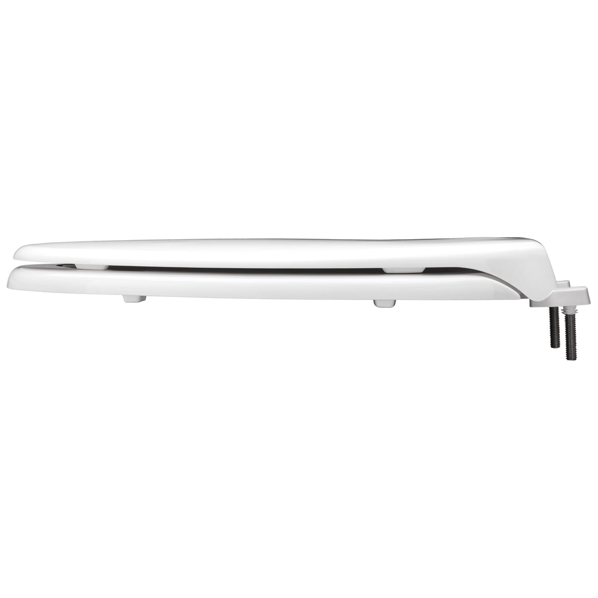 Bemis 7800TDG elongated seat provides comfortable seating for public restrooms.