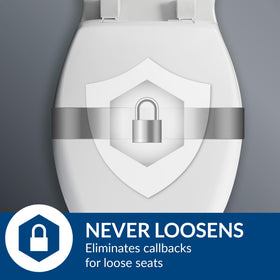 Bemis 7800TDG hardware close-up features 300 series stainless steel posts and pintles.