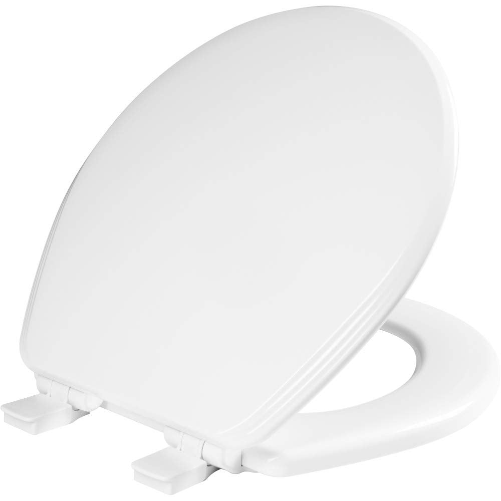Bemis Ashland round seat with soft-close for quiet bathroom routines.