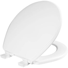 Bemis Ashland round seat with soft-close for quiet bathroom routines.