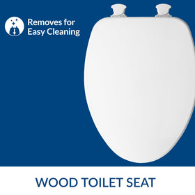 Bemis Church easy clean hinges release for deep cleanings.