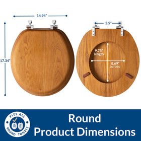 Bemis Mayfair durable wood seat resists daily use without cracking or warping.