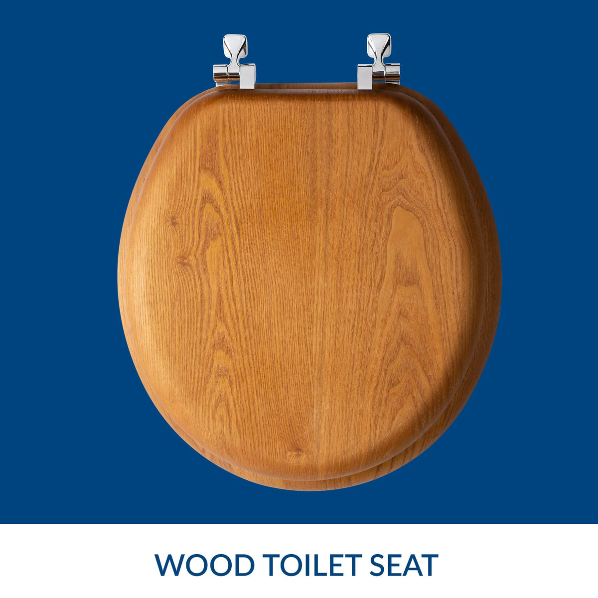 Bemis Mayfair round bowl fit seat adapts to most standard toilets for a quick upgrade.
