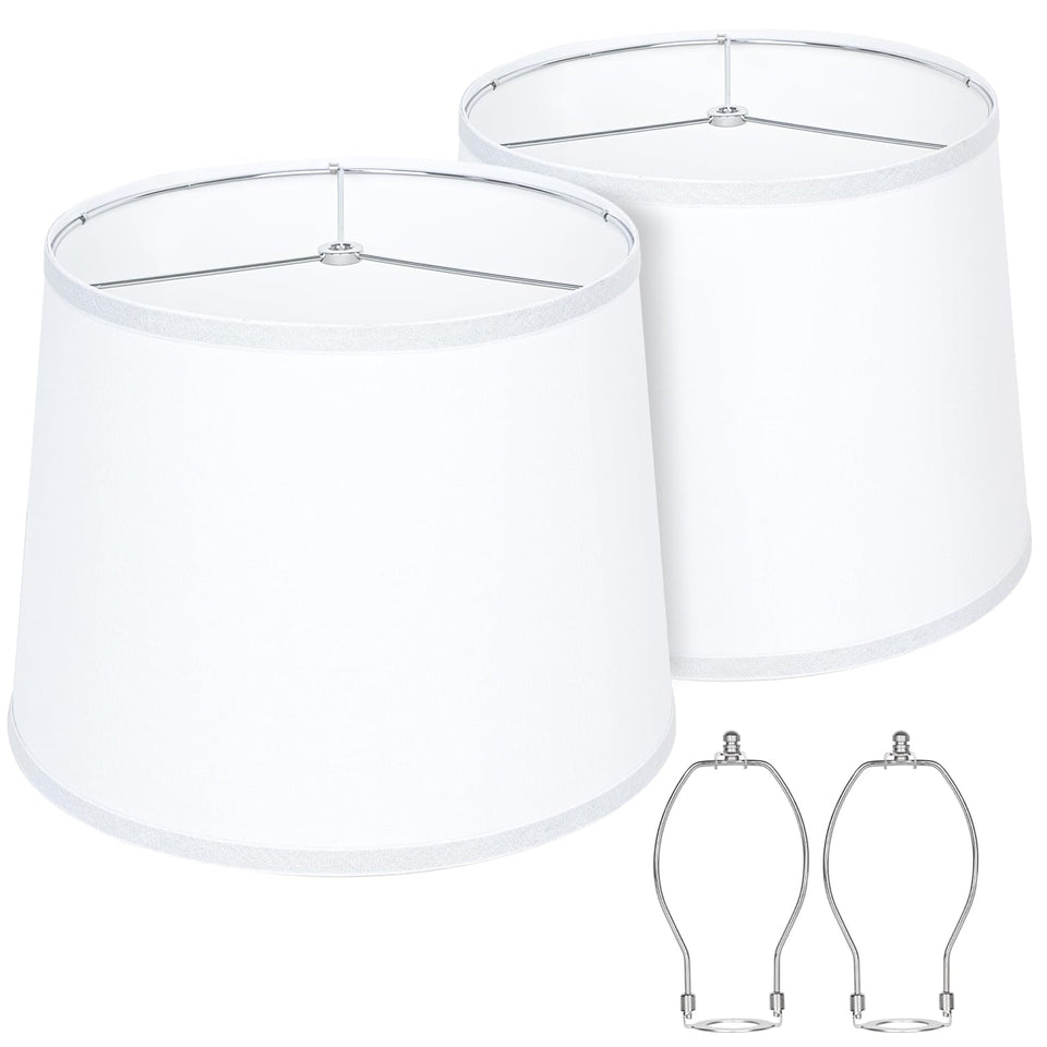 Benaep drum lamp shade 11-in top 13-in bottom 10-in high with diffused light for table lamps