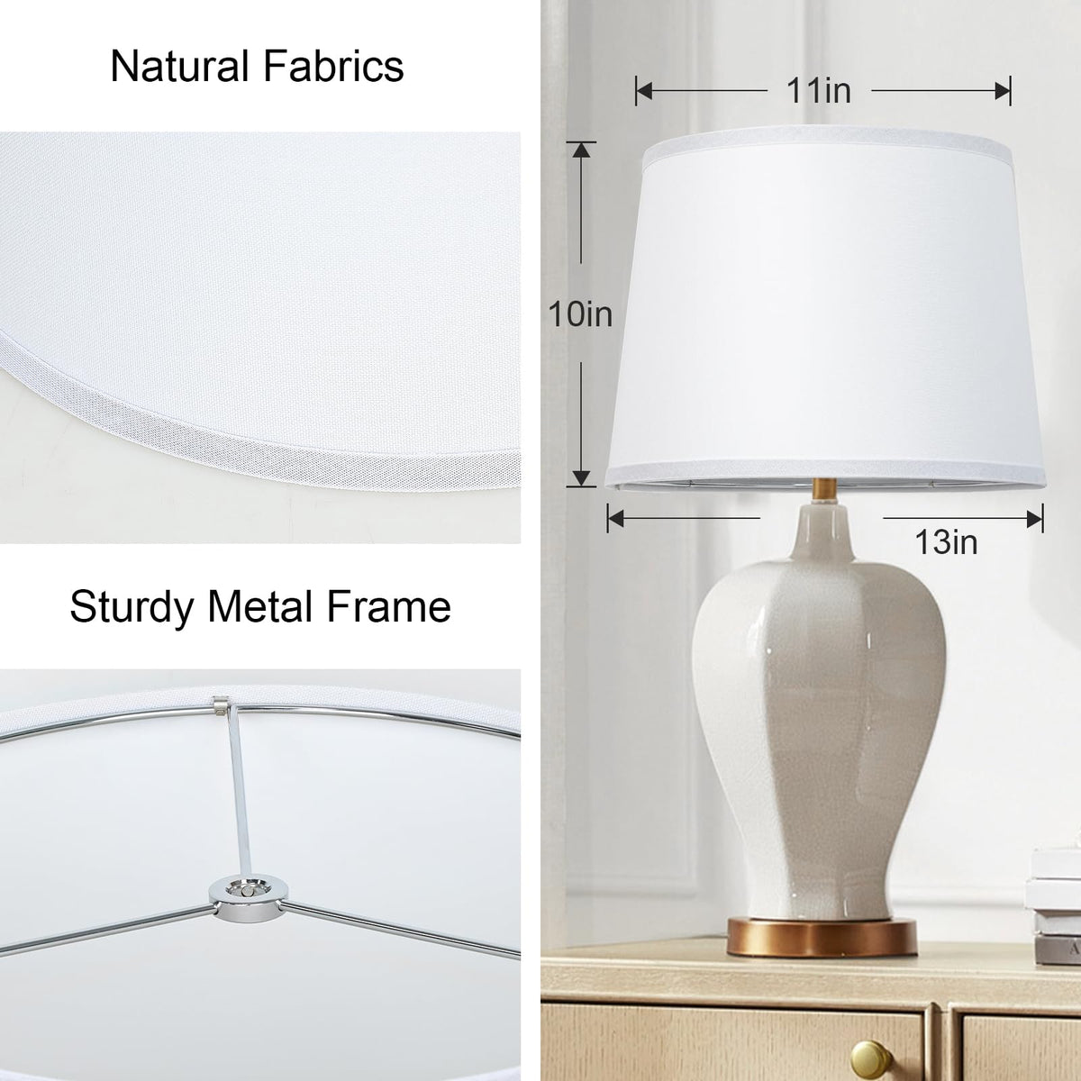 Benaep shades fit many table or floor lamps for versatile decor