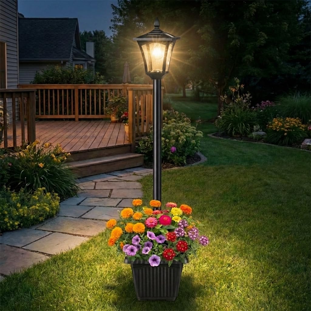 Benany dusk-to-dawn automation delivers warm glow at sunset for paths and entries