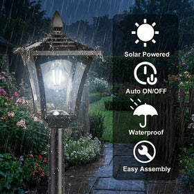 Benany dusk-to-dawn solar automation delivers 60 lumens for driveways and garden paths