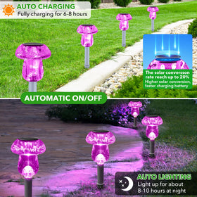 Easy installation: Benany mushroom lights insert into soil with no wiring.