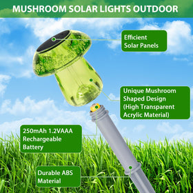 Benany solar mushroom lights outdoor green landscape accent and safety