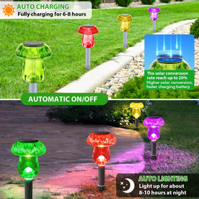Benany solar mushroom lights outdoor pathway illuminated for night navigation