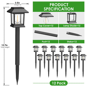 Benany solar pathway light brown glow illuminates a garden path