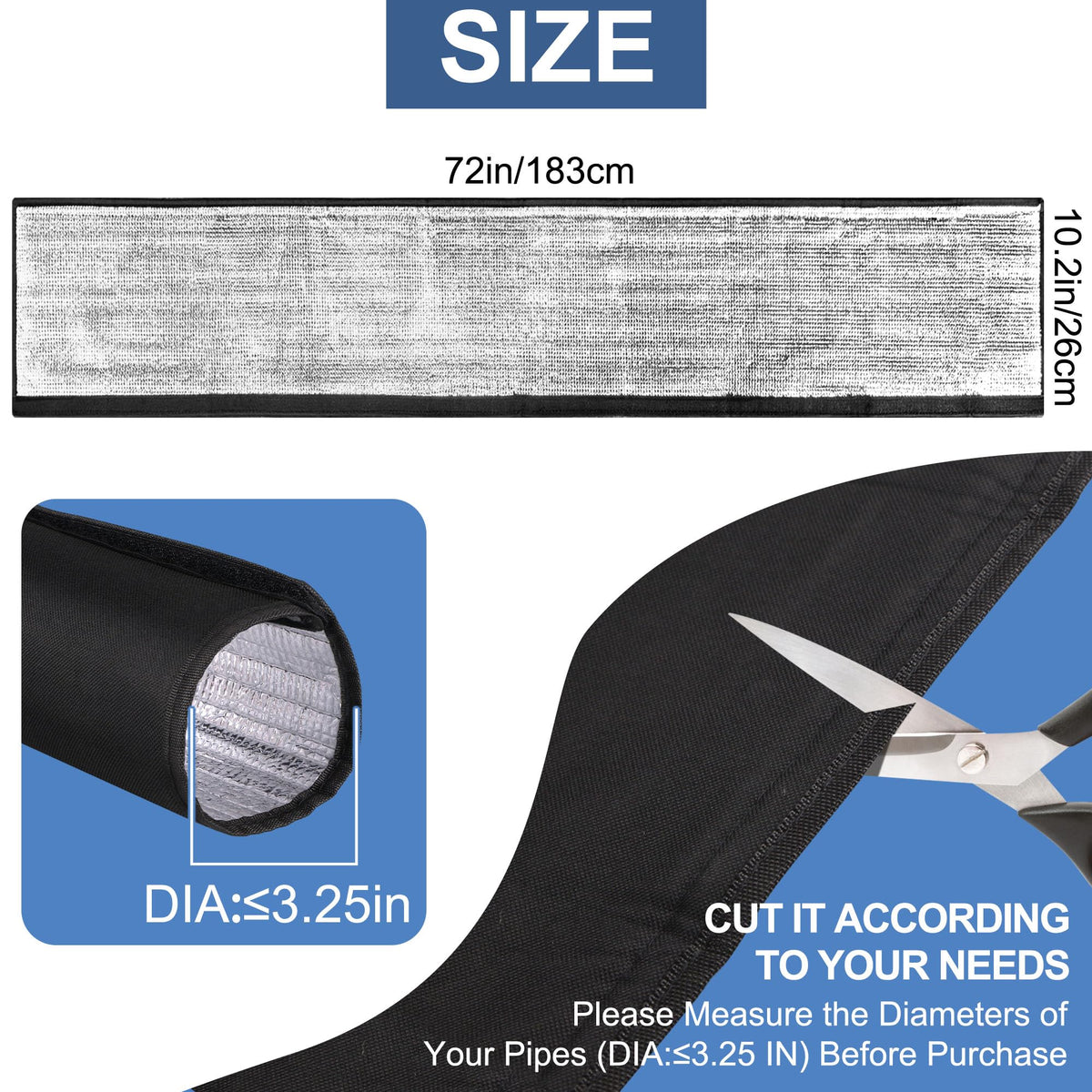 Benasan insulation cover inner aluminum foil provides enhanced thermal efficiency.