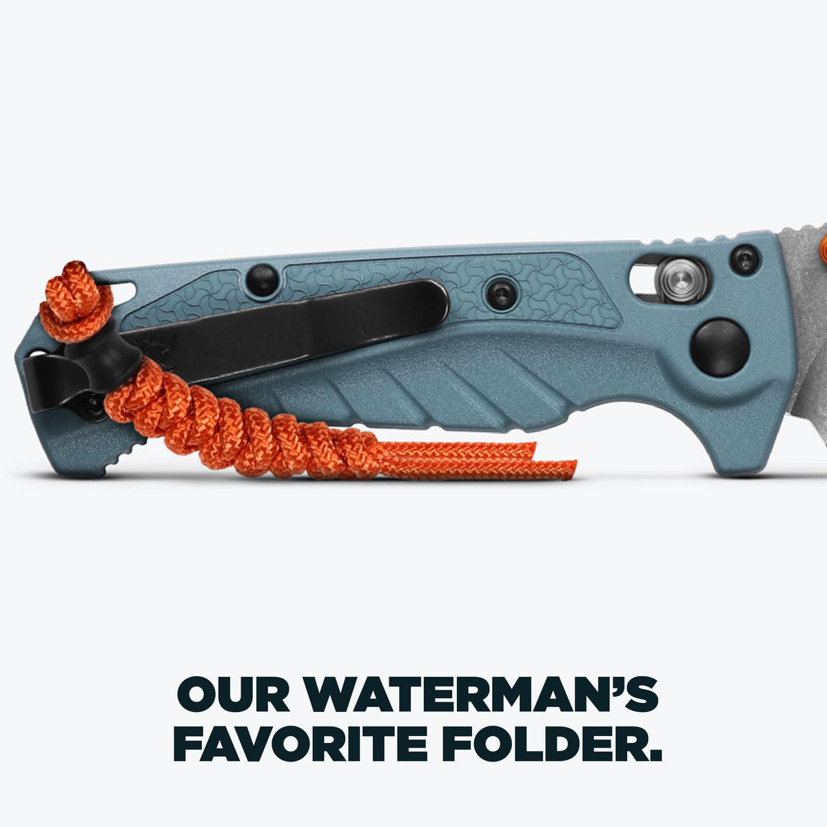 Benchmade Mini Adira Outdoor knife blue Grivory handle for durable grip