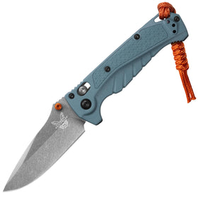 Benchmade Mini Adira Outdoor knife handle detail for secure grip in wet environments