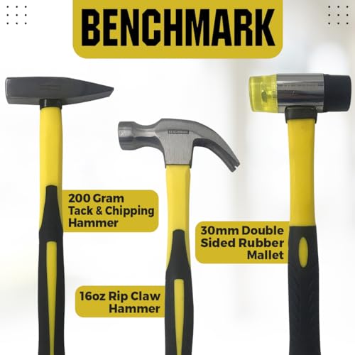 Benchmark 200-gram tack hammer precision-driven for setting nails.
