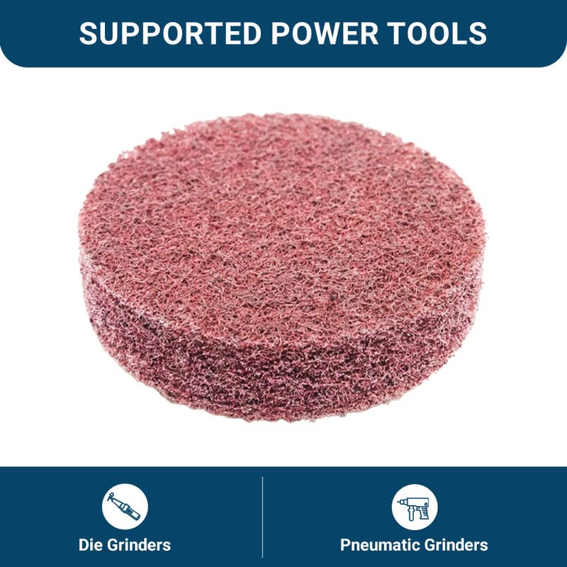 Benchmark Abrasives polishing disc for automotive and fabrication, maroon fine grade.