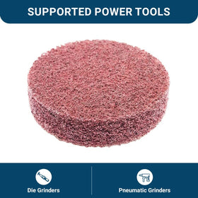 Benchmark Abrasives polishing disc for automotive and fabrication, maroon fine grade.