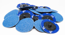 Benchmark Abrasives 2 inch sanding disc with zirconia for fast stock removal.