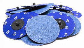 Benchmark Abrasives 3in quick-change sanding disc for fast material removal and deburring.