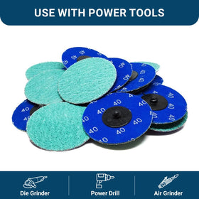Benchmark Abrasives 3in disc helps rust removal and surface prep on metal.