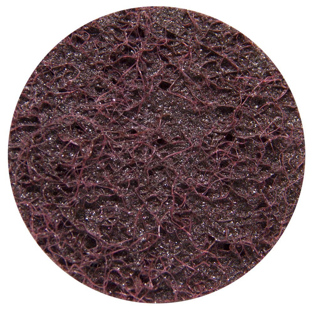 Benchmark Abrasives nylon surface conditioning disc on a die grinder for rust removal.