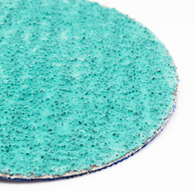 Benchmark Abrasives die grinder sanding disc with R-type backing for fast grip.