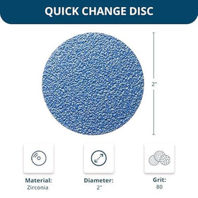25-pack 80 grit zirconia discs for paint stripping and surface prep.