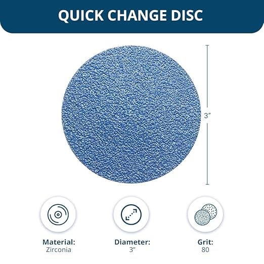 Benchmark Abrasives rust-remover disc smooths metal surfaces.