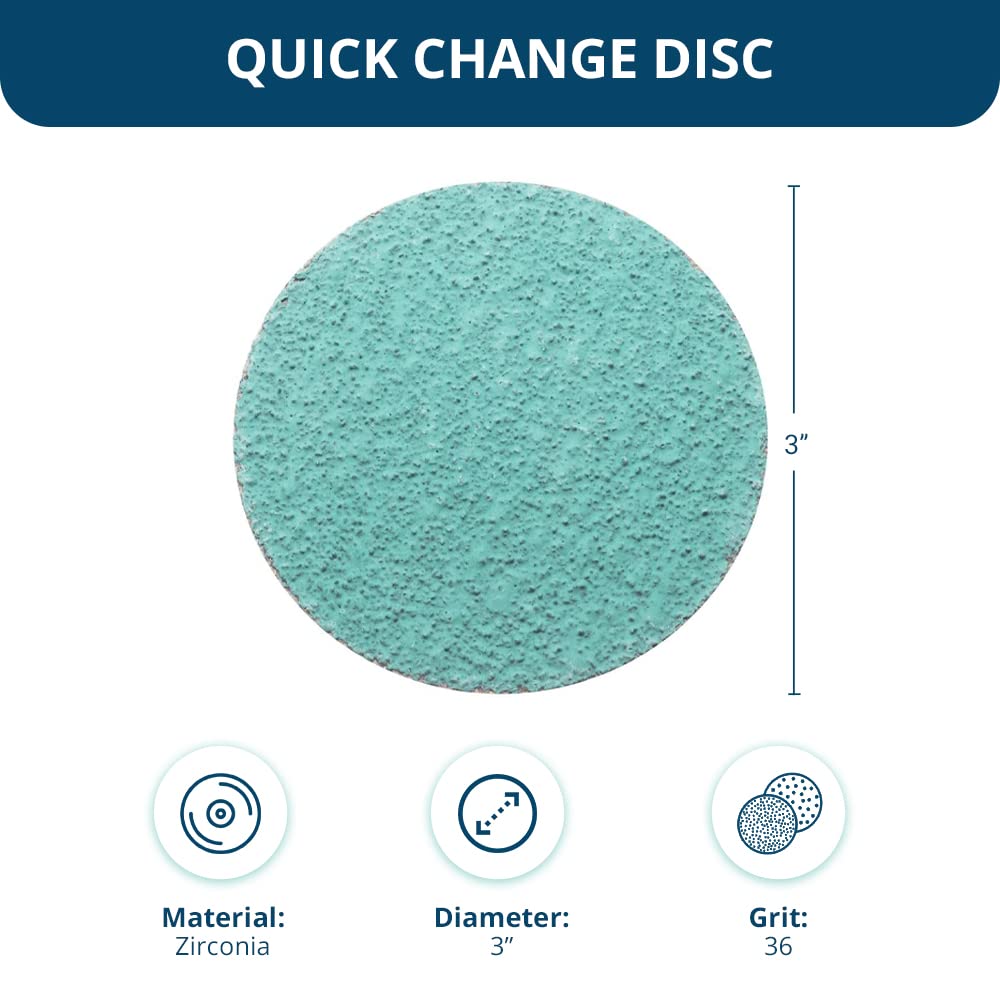Benchmark Abrasives twist-lock sanding disc suitable for deburring and prep work.