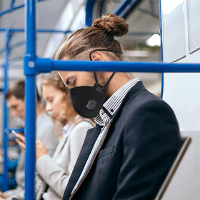 Benehal N95 mask worn in crowded spaces supports daily activities.