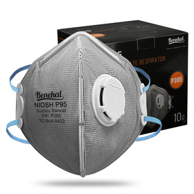 Front view of benehal NIOSH P95 mask pack for reliable filtration