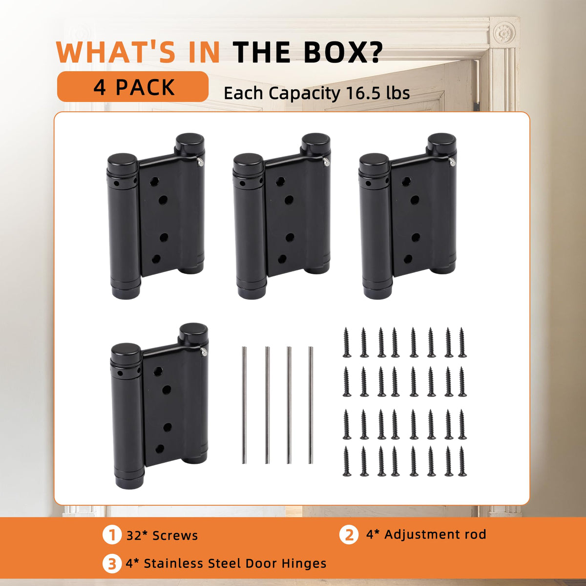 BENERAY compact 92x70x20mm hinges for standard doors
