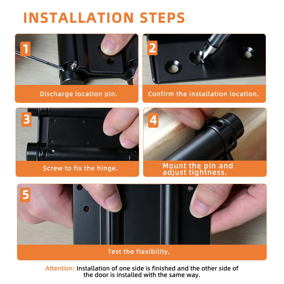 BENERAY supports about 16.5 lbs per hinge for stable doors