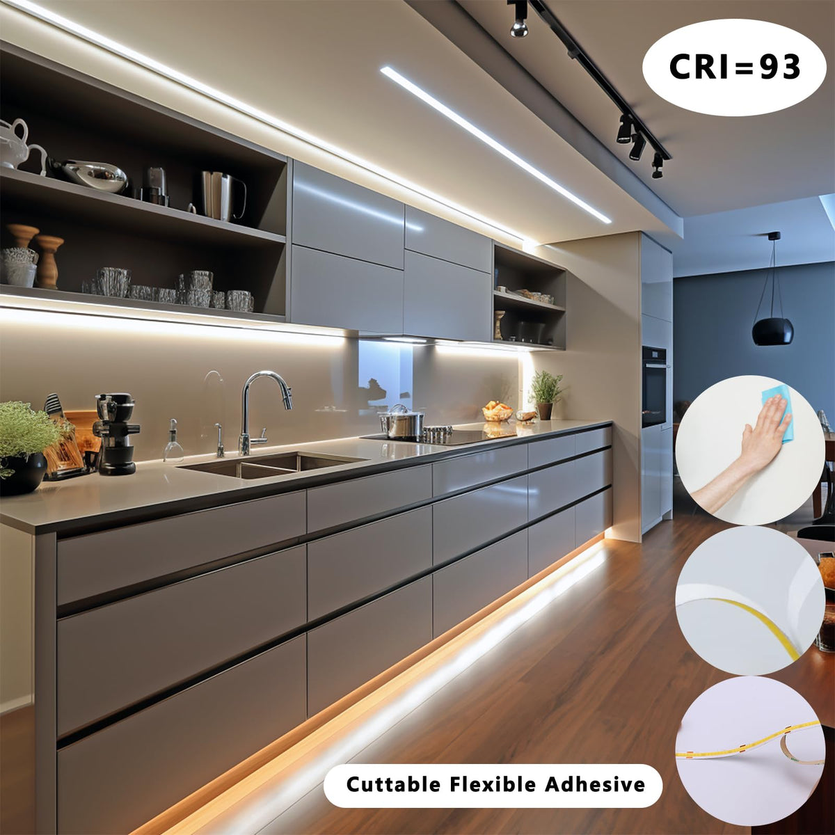 BENLUN self-adhesive backing sticks securely to wood and metal surfaces.