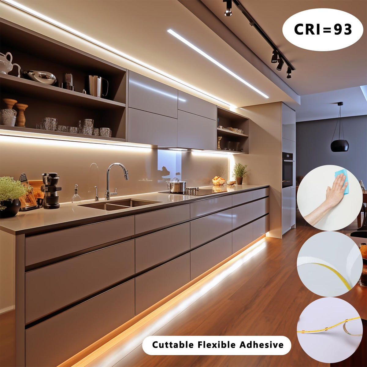BENLUN self-adhesive backing simplifies installation on shelves