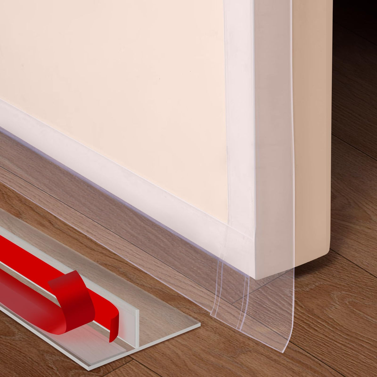 Benory 20ft T-Shaped seal overview showing draft protection for doors