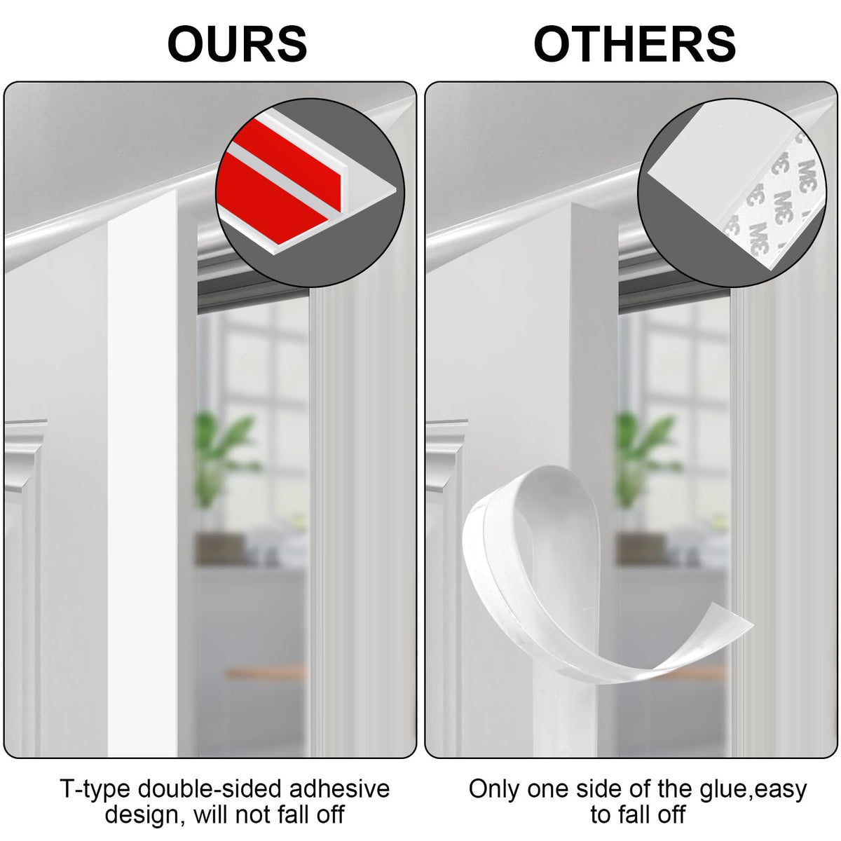 Benory 20 ft door seal shown in white helps keep spaces comfortable.