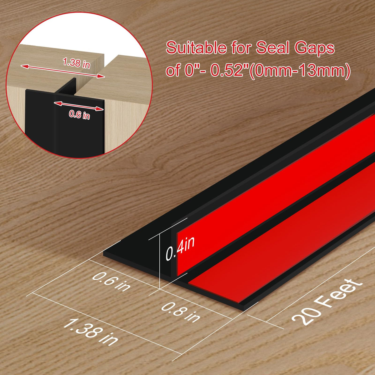 Benory double-sided adhesive seal for quick, secure door and window sealing.