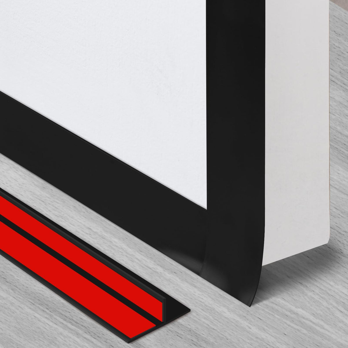 Benory T-shaped seal strip for door gaps; blocks drafts and reduces noise.