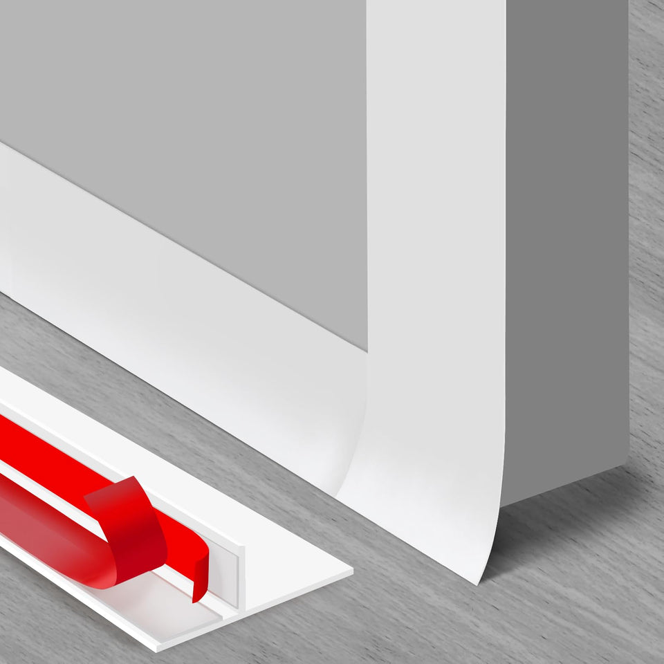 Benory T-Shaped silicone seal strip on door front view reduces drafts.