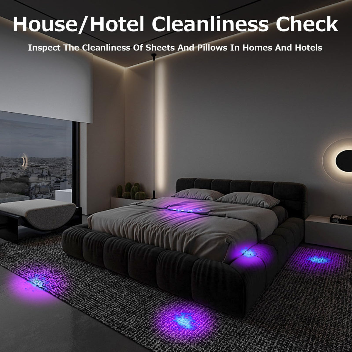 Benss dimmable UV flashlight with three brightness levels for versatile use.