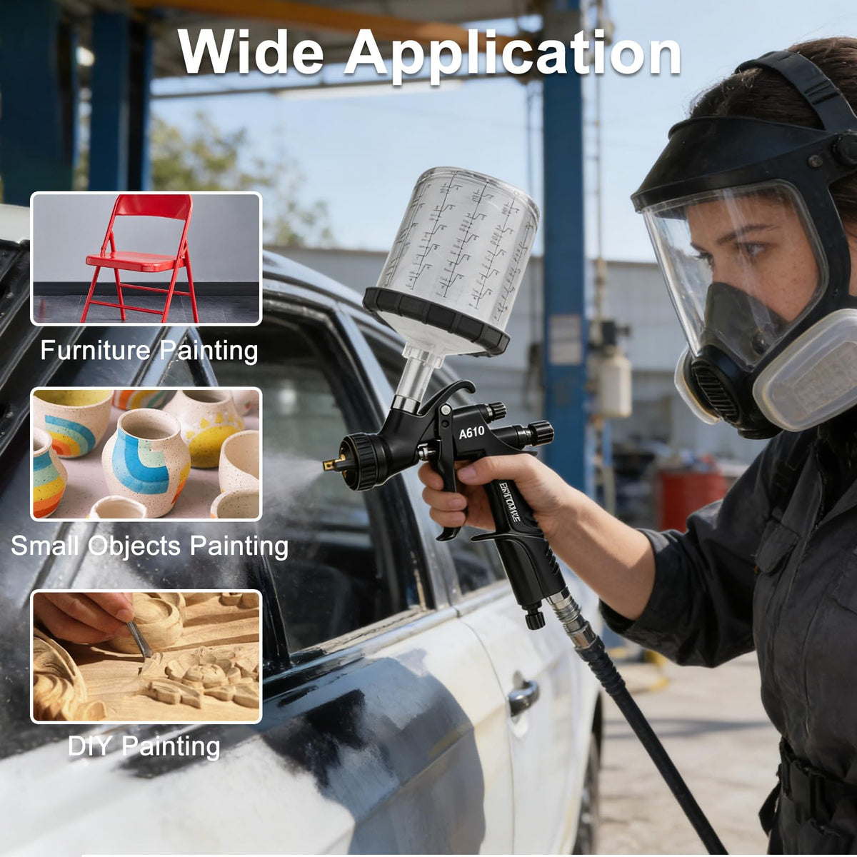 BENTOHKLE easy-cleanup paint gun ideal for DIY projects.