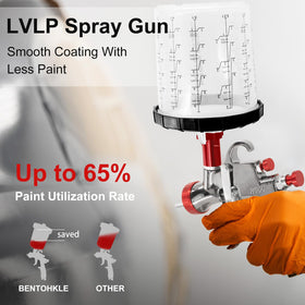 Bentohkle R500 1.7mm nozzle handles mid-viscosity coatings.