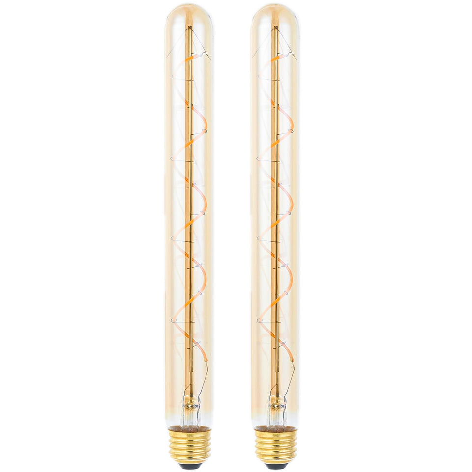 Beonllay T300/T10 amber tubular LED bulb ideal for cozy ambient lighting.