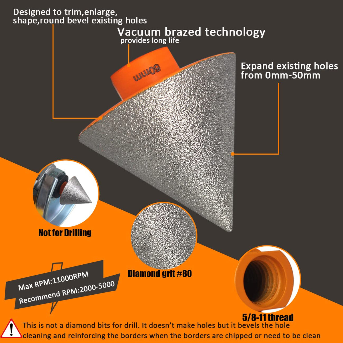 BeQell tile-edge finishing close-up highlights grit for precise work