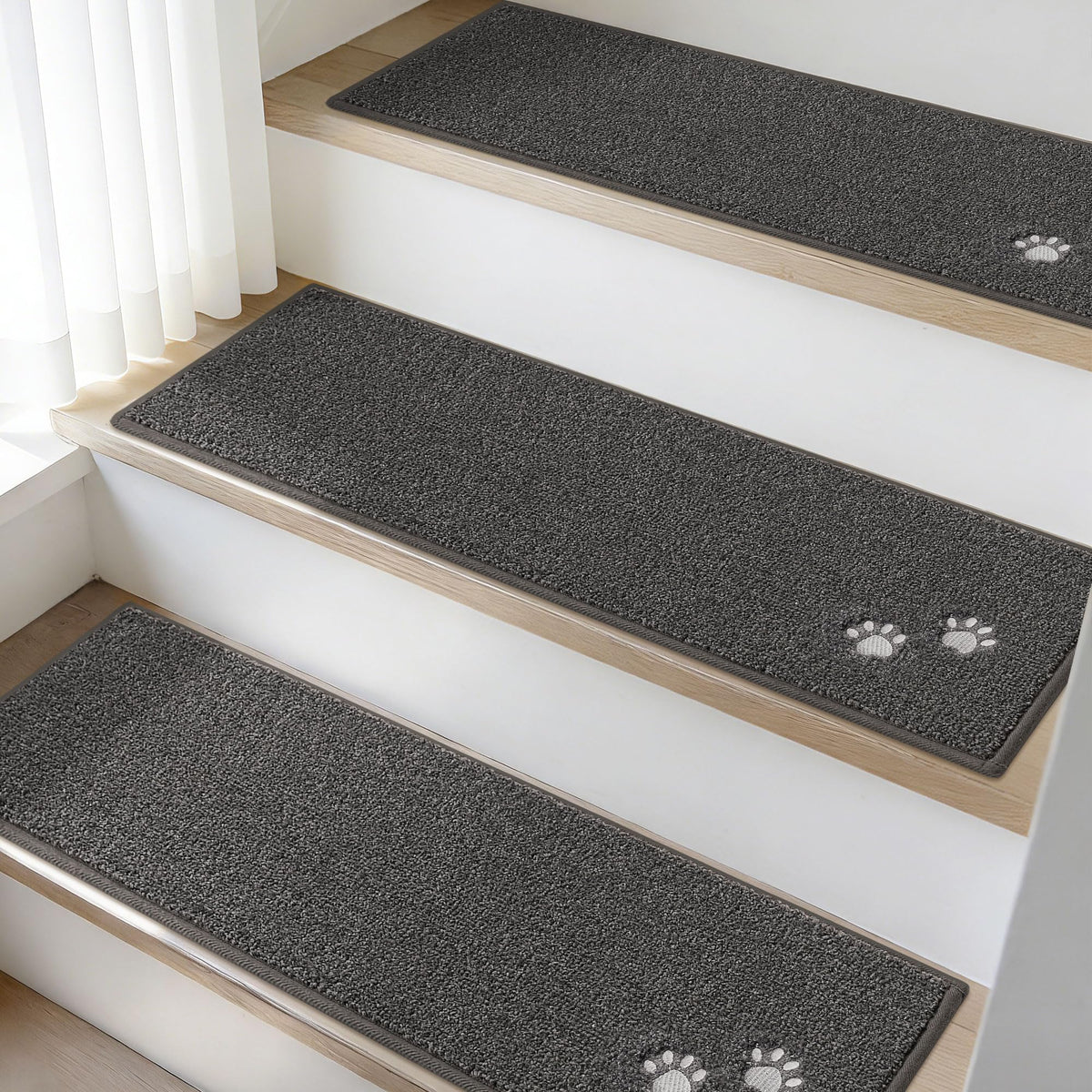 BEQHAUSE stair treads Charcoal comes in 15-piece pack