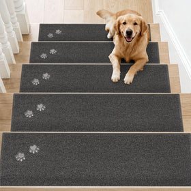 BEQHAUSE stair treads Charcoal soft texture for quiet steps