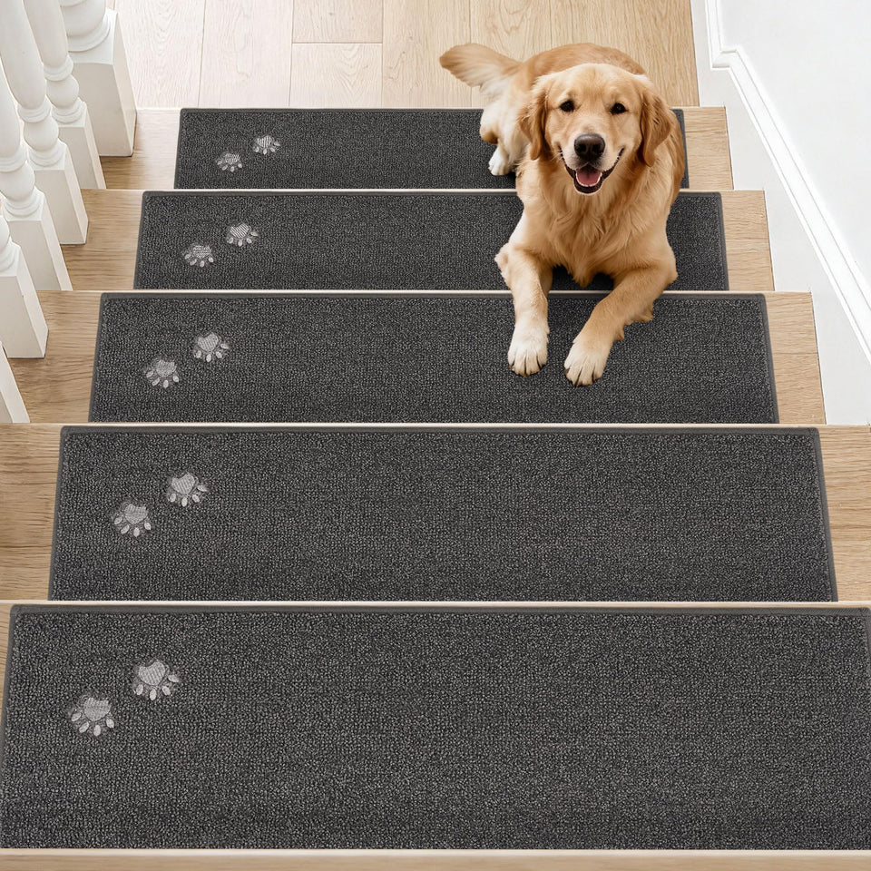 BEQHAUSE stair treads Charcoal soft texture for quiet steps
